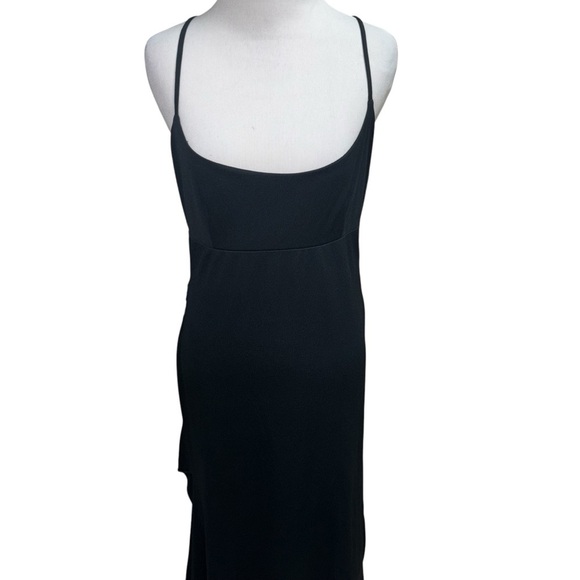 Algo Women's Size 8 Sheath Dress Spaghetti Straps Draped Swirled Accessory - Picture 2 of 8